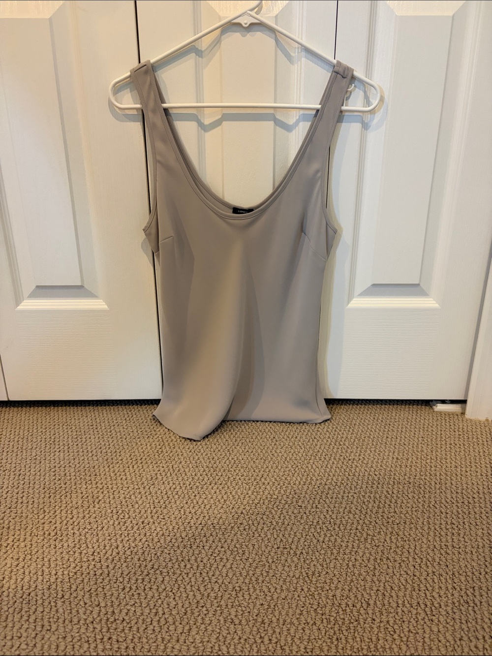 Express Light Gray Scoop Neck Tank Camisole